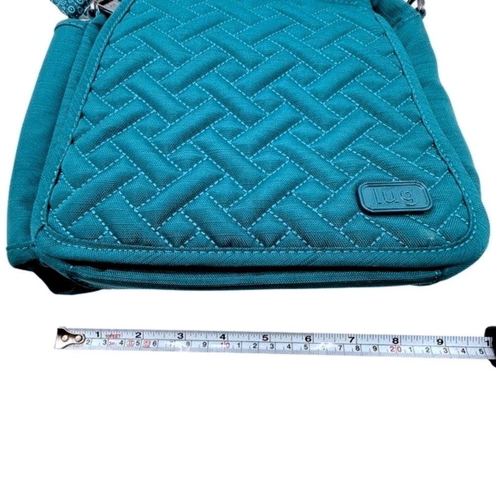 Lug Flapper SE Convertible Crossbody Bag Teal Quilted Travel Organizer Purse - Picture 9 of 11